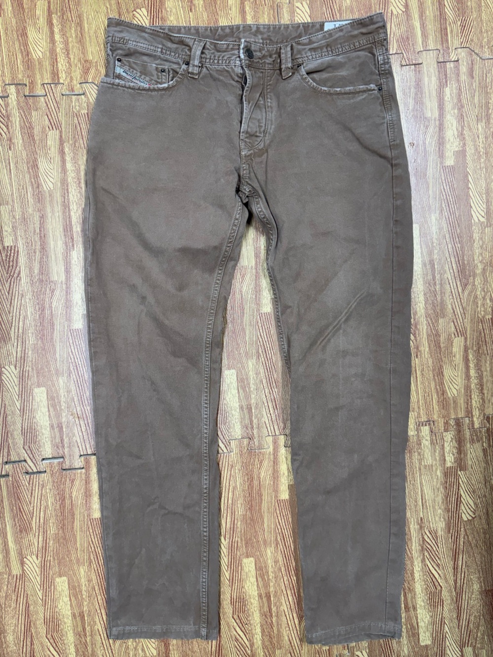 Vintage Diesel Industries Larkee Straight Leg Beige Denim Jeans Cotton 32x30